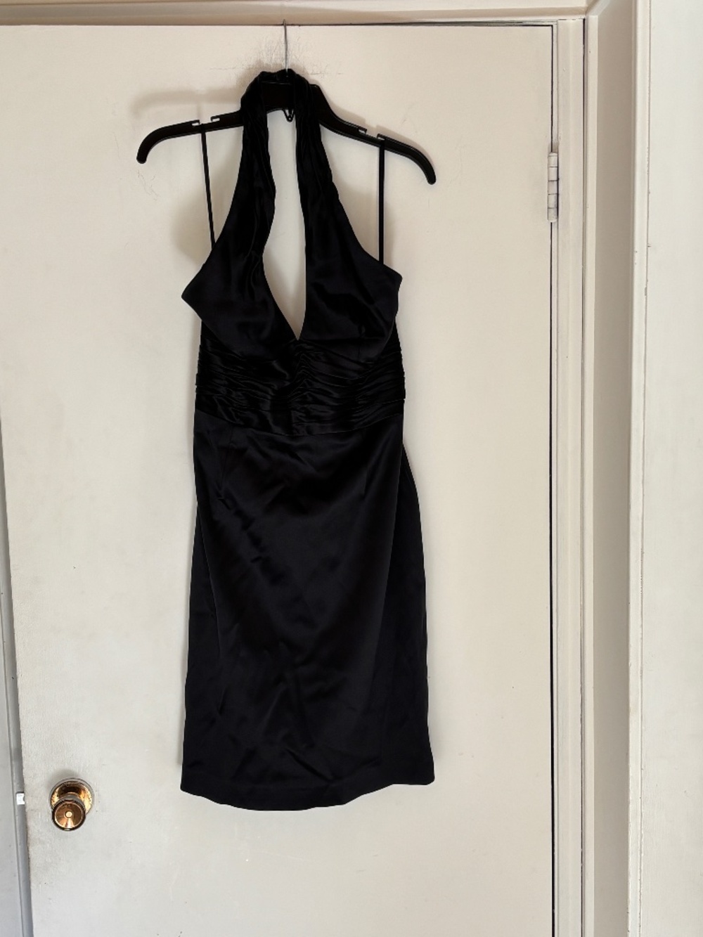 Kay Unger Black Silk Halter Dress Size 12